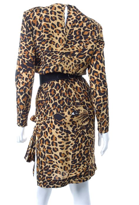 ysl leopard dress|ysl mini dresses.